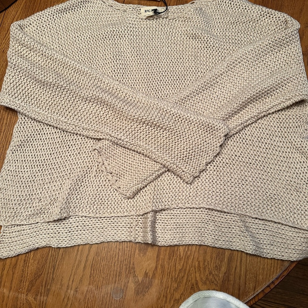 Rag Poets Women's Cream Sweater